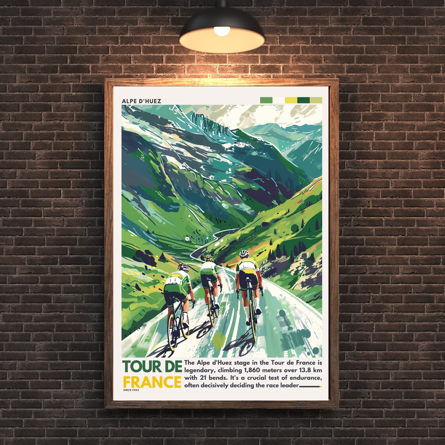 Impression Tour de France | Alpe d'Huez | Affiche Tour de France