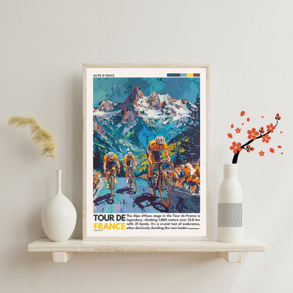 Impression Tour de France | Alpe d'Huez | Affiche Tour de France