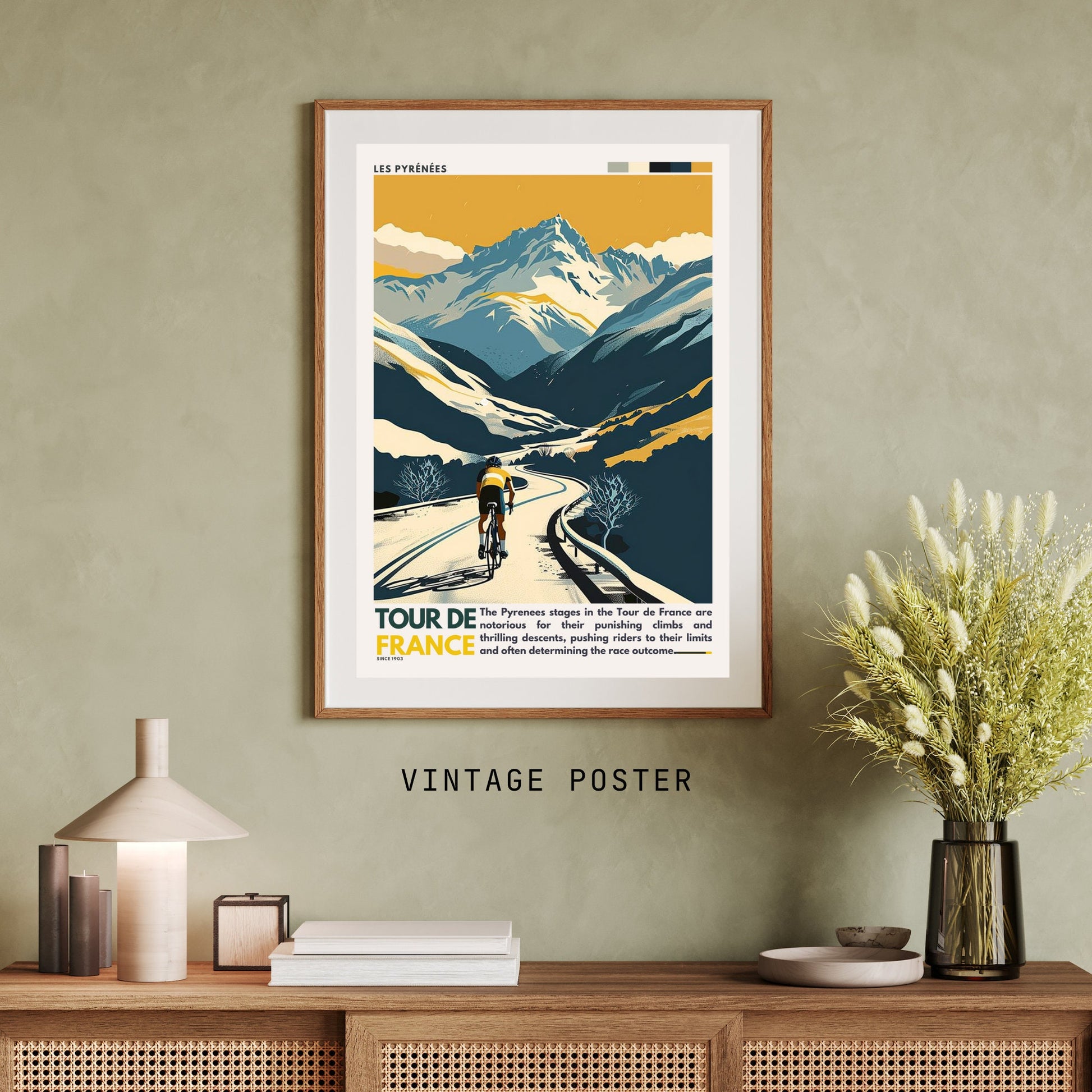 Impression Tour de France | Les Pyrénées | Affiche Tour de France