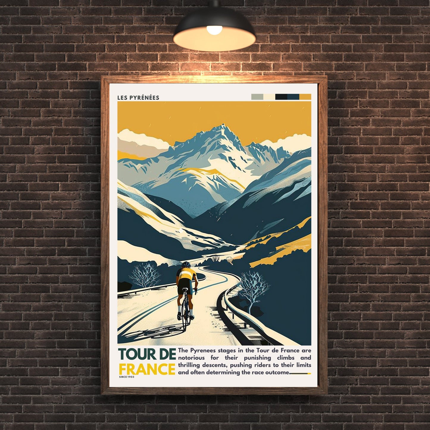 Impression Tour de France | Les Pyrénées | Affiche Tour de France