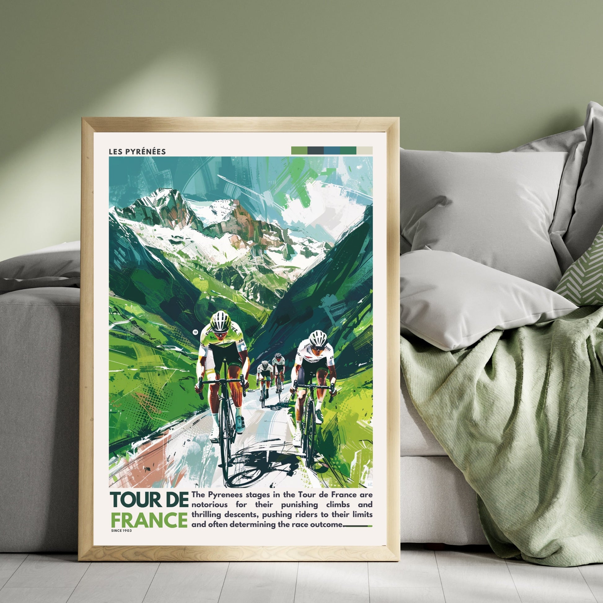 Impression Tour de France | Les Pyrénées | Affiche Tour de France