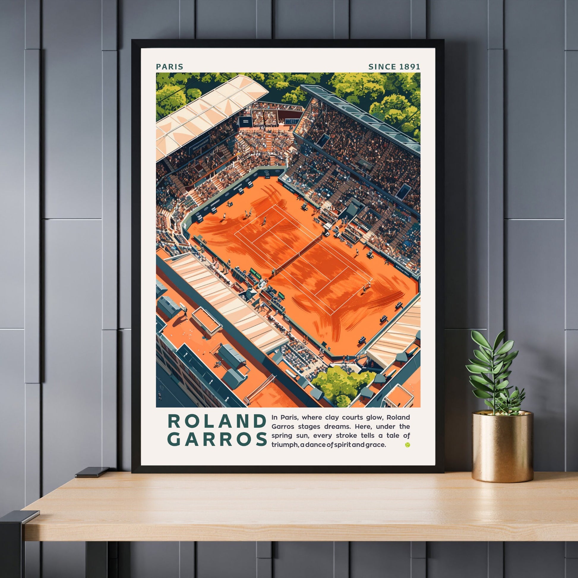 Impression Roland Garros | Affiche Roland Garros | Affiche Tennis