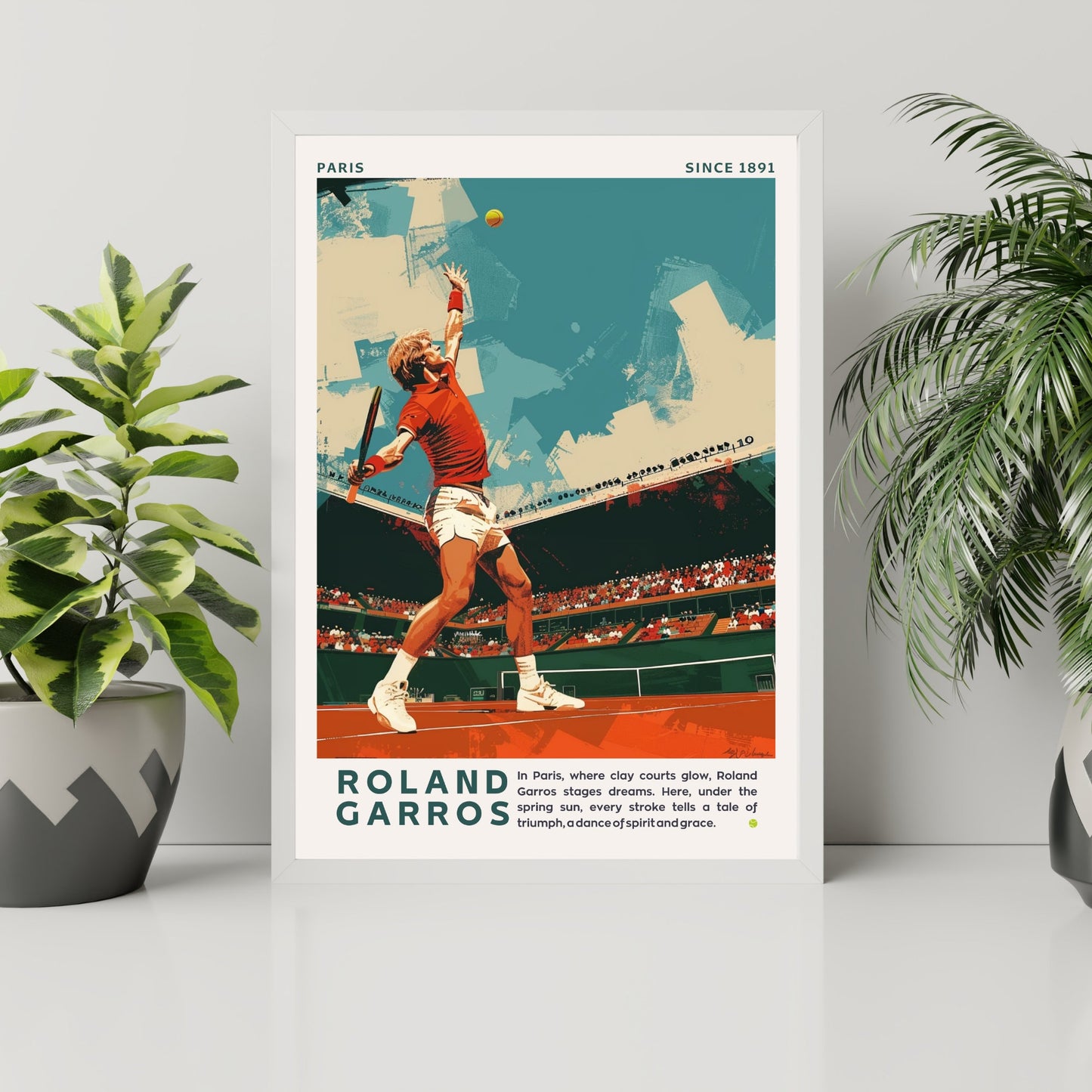 Impression Roland Garros | Affiche Roland Garros | Affiche Tennis