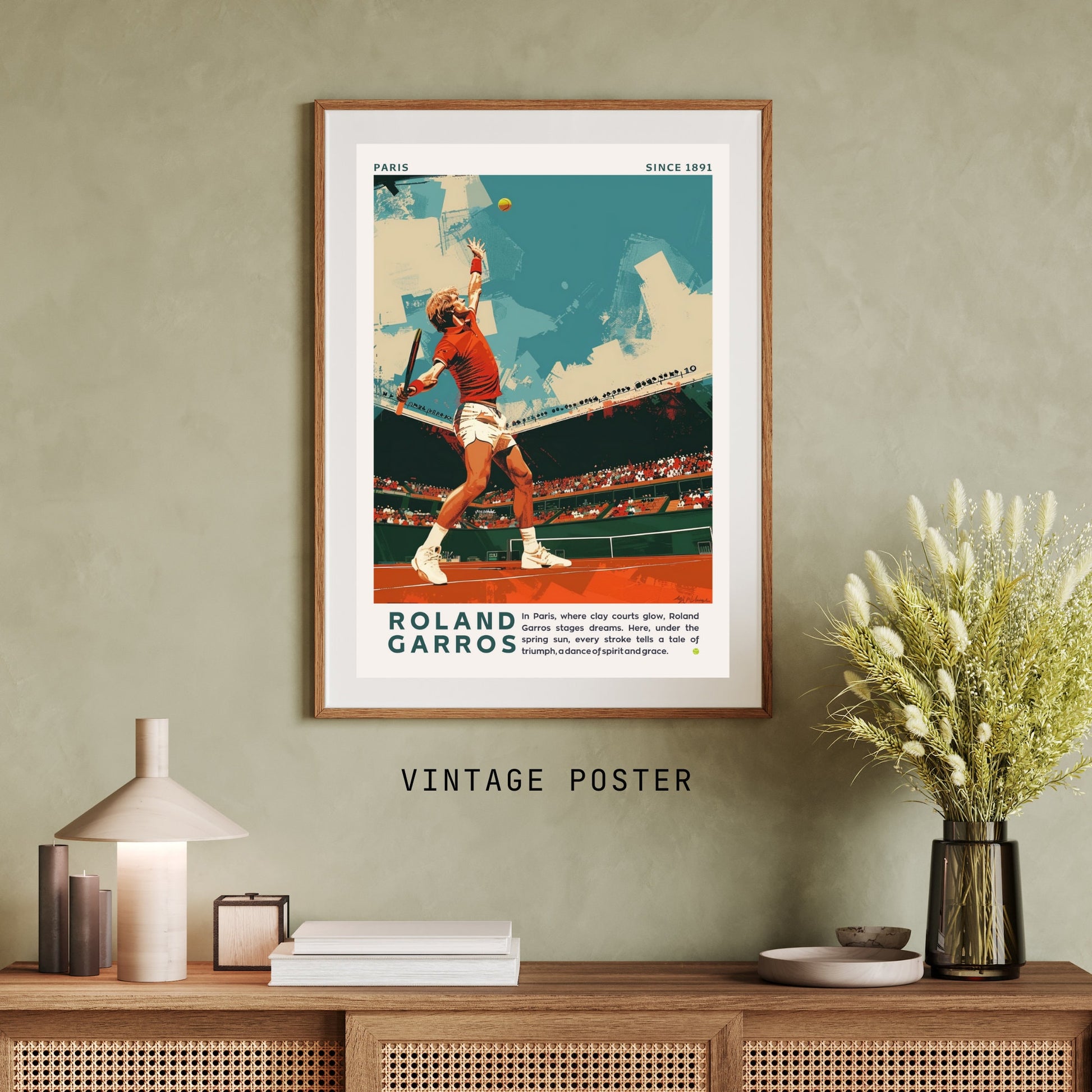 Impression Roland Garros | Affiche Roland Garros | Affiche Tennis