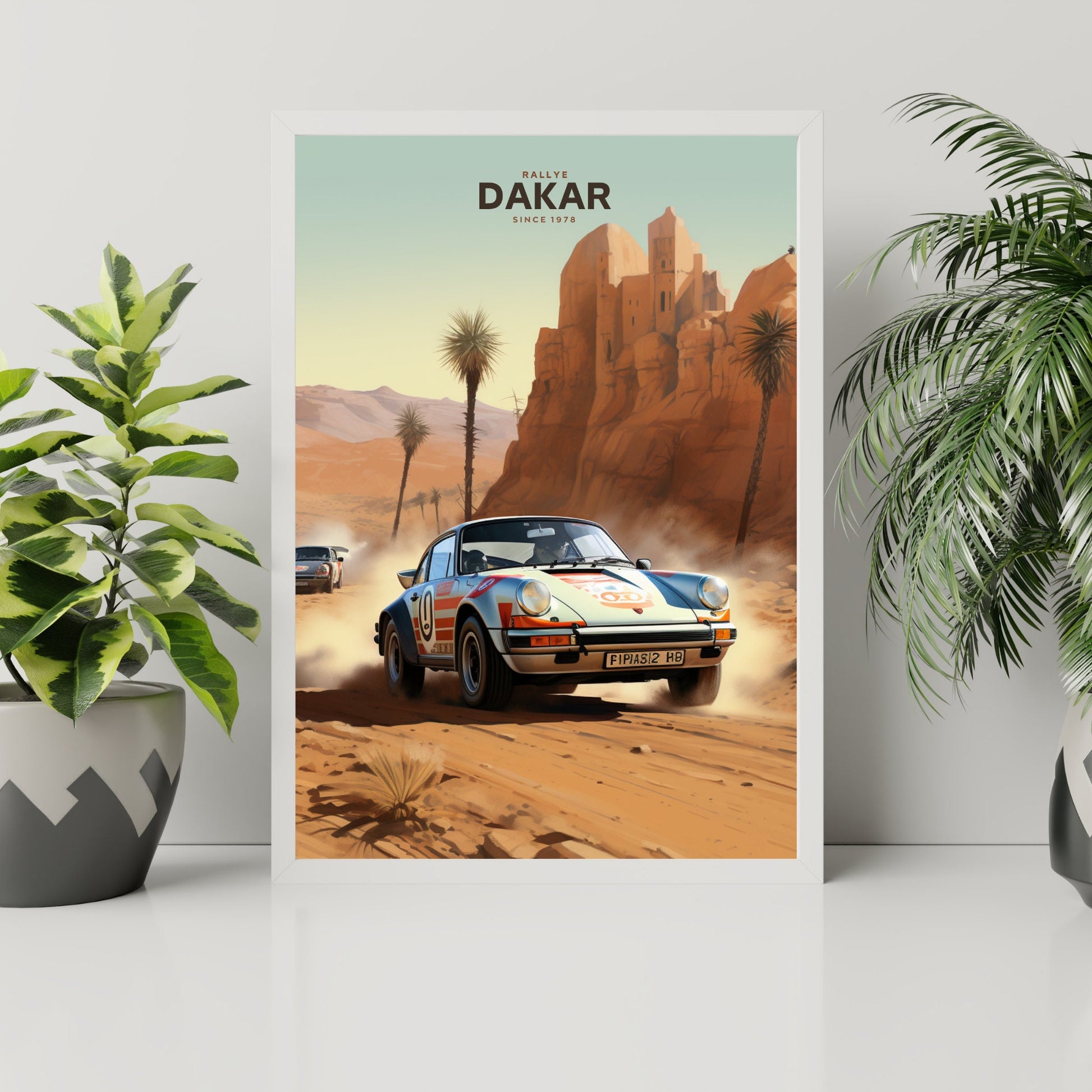 Affiche Rallye Dakar | Impression Rallye Dakar | Porsche 911