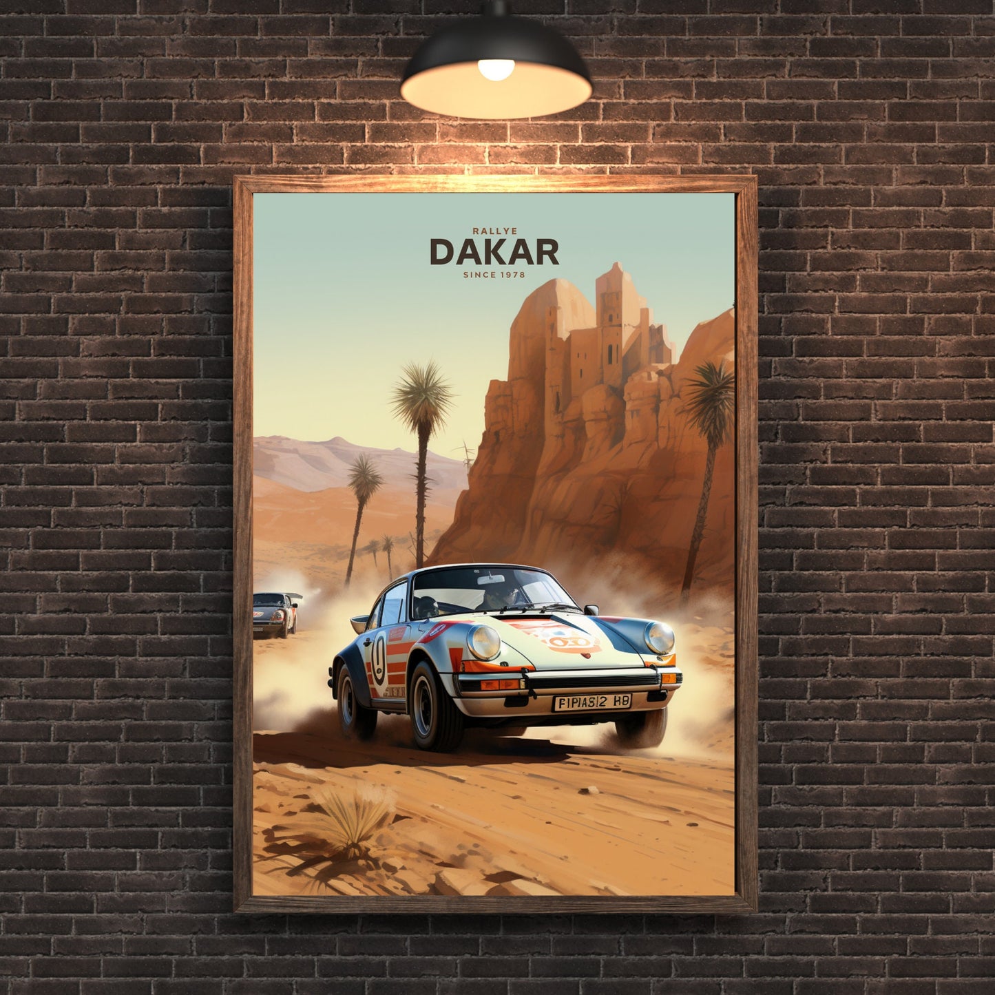 Affiche Rallye Dakar | Impression Rallye Dakar | Porsche 911