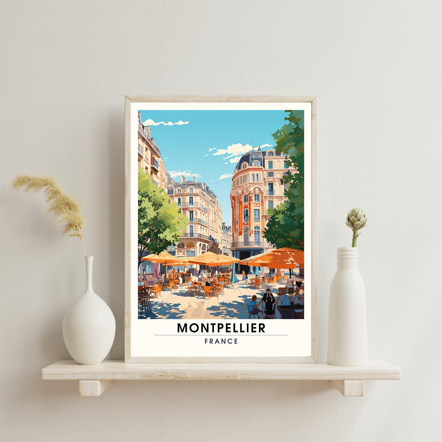 Affiche Montpelier | Impression Montpelier | affiche de voyage Montpelier, France