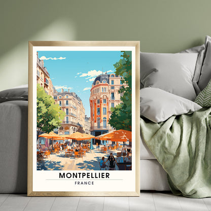 Affiche Montpelier | Impression Montpelier | affiche de voyage Montpelier, France