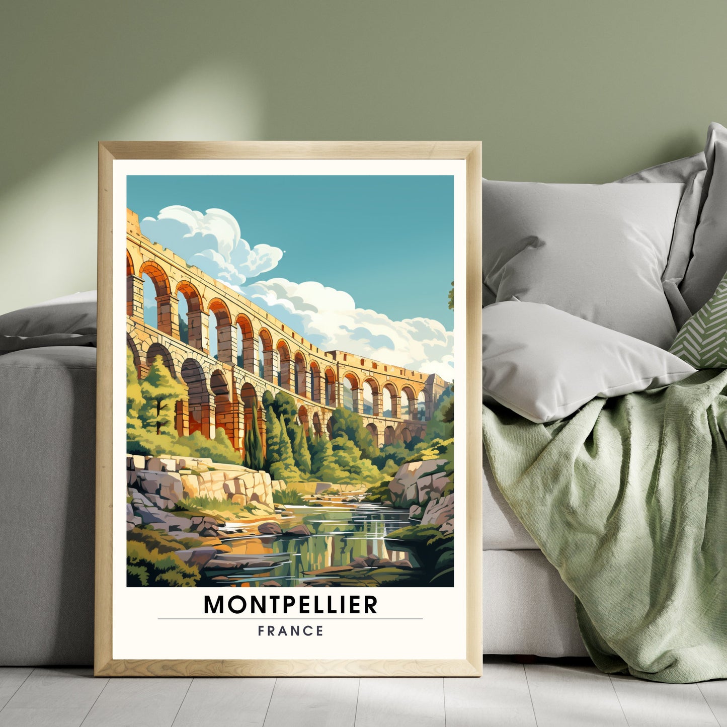 Affiche Montpelier | Impression Montpelier | affiche de voyage Montpelier, France - Aqueduc Saint-Clément