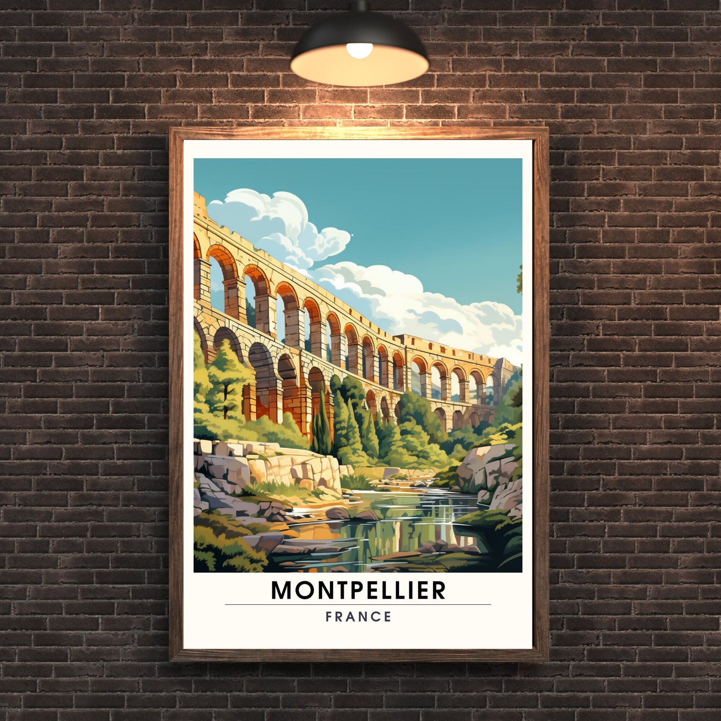 Affiche Montpelier | Impression Montpelier | affiche de voyage Montpelier, France - Aqueduc Saint-Clément