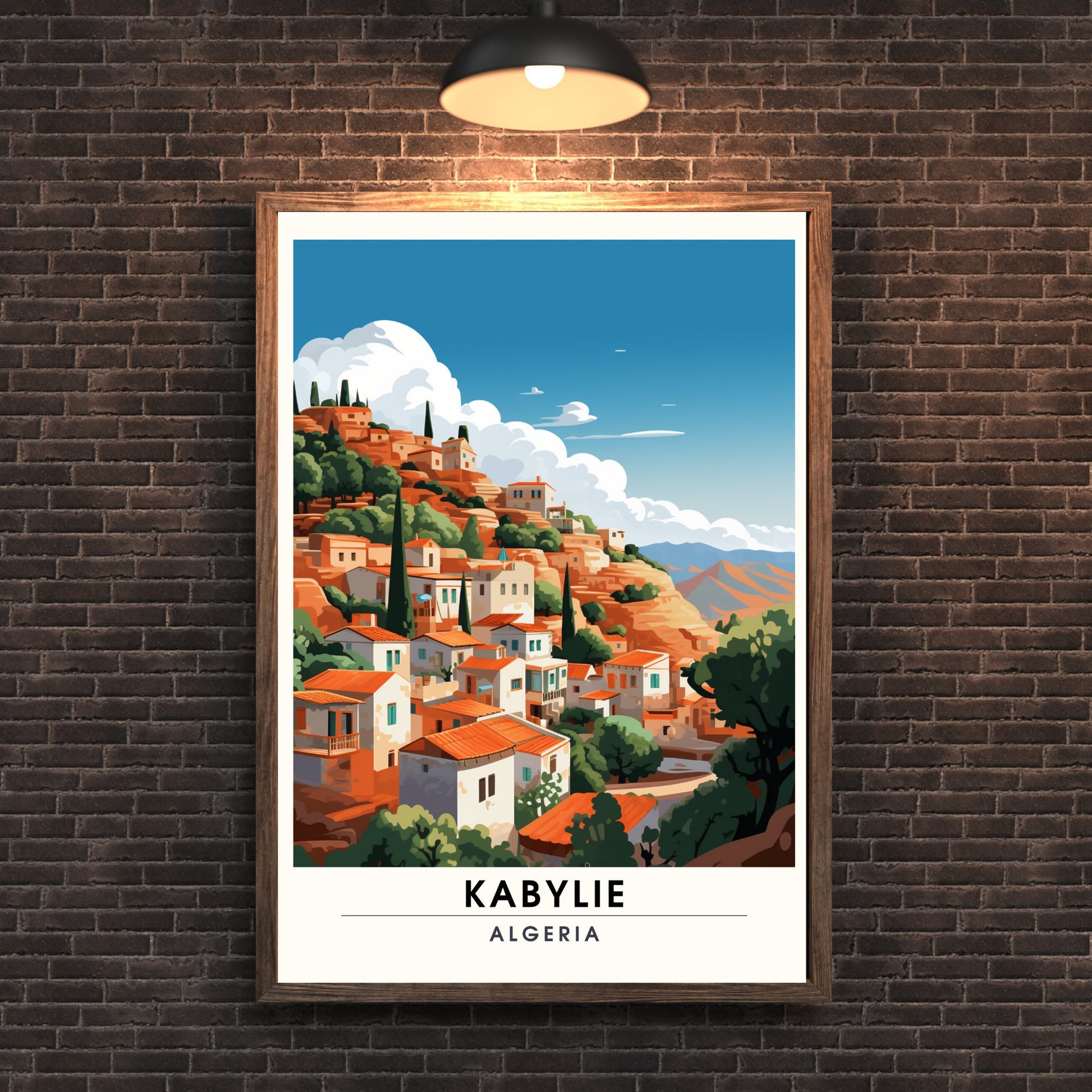 Impression Kabylie | Affiche Kabylie, Algérie | balade dans un village kabyle