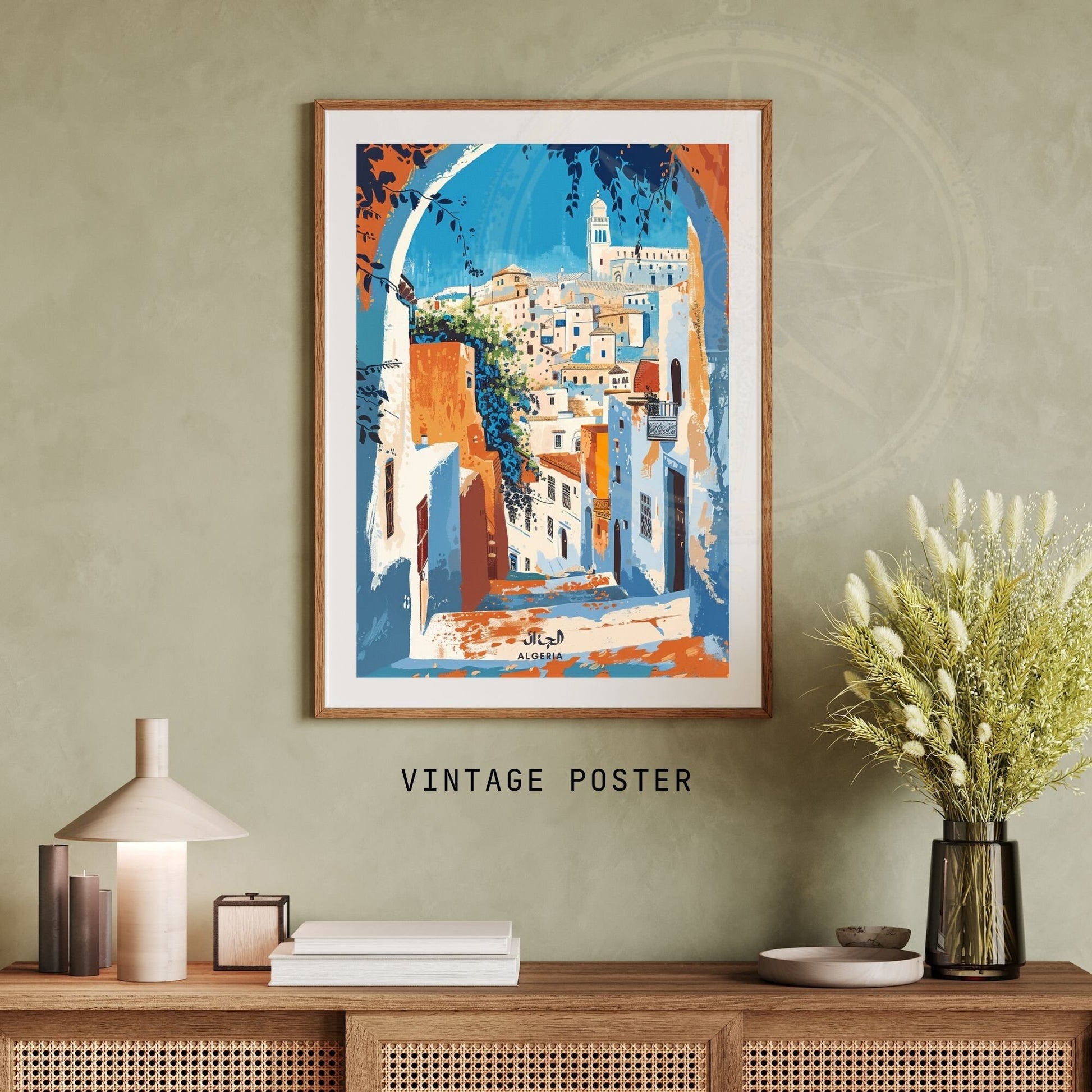 Affiche Algerie | Affiche de voyage Alger | Affiche Casbah d'Alger | Poster Algérie