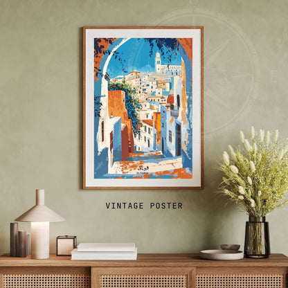 Affiche Algerie | Affiche de voyage Alger | Affiche Casbah d'Alger | Poster Algérie