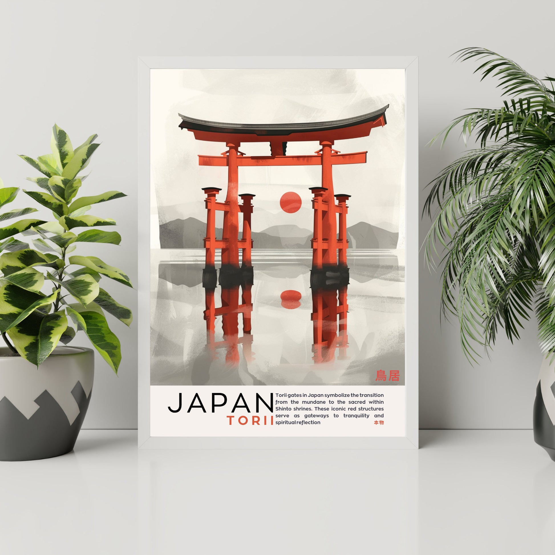 Impression Japon | Affiche Japon | Affiche porte de Torii | Impression Torii, Japon