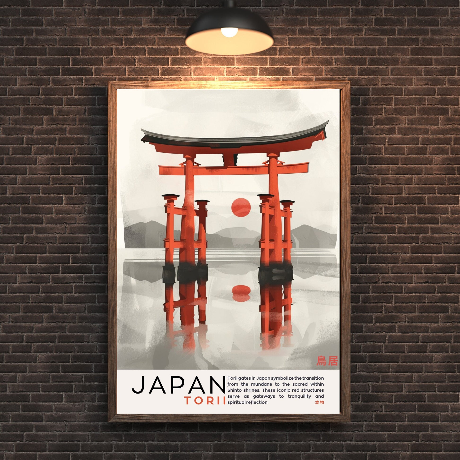 Impression Japon | Affiche Japon | Affiche porte de Torii | Impression Torii, Japon