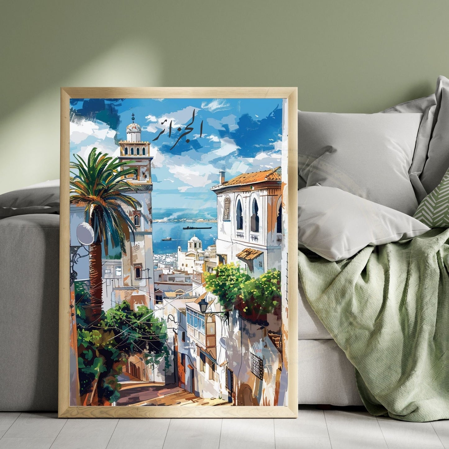 Affiche Alger | Affiche de voyage Alger| Affiche Algerie | Casbah d'Alger