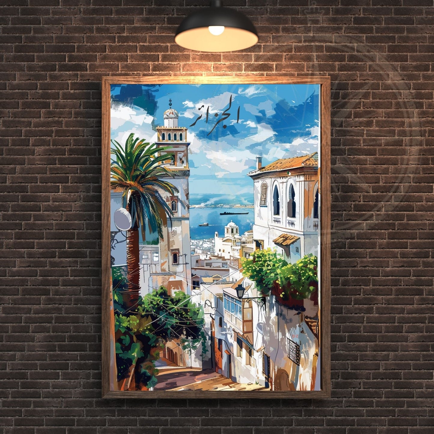 Affiche Alger | Affiche de voyage Alger| Affiche Algerie | Casbah d'Alger