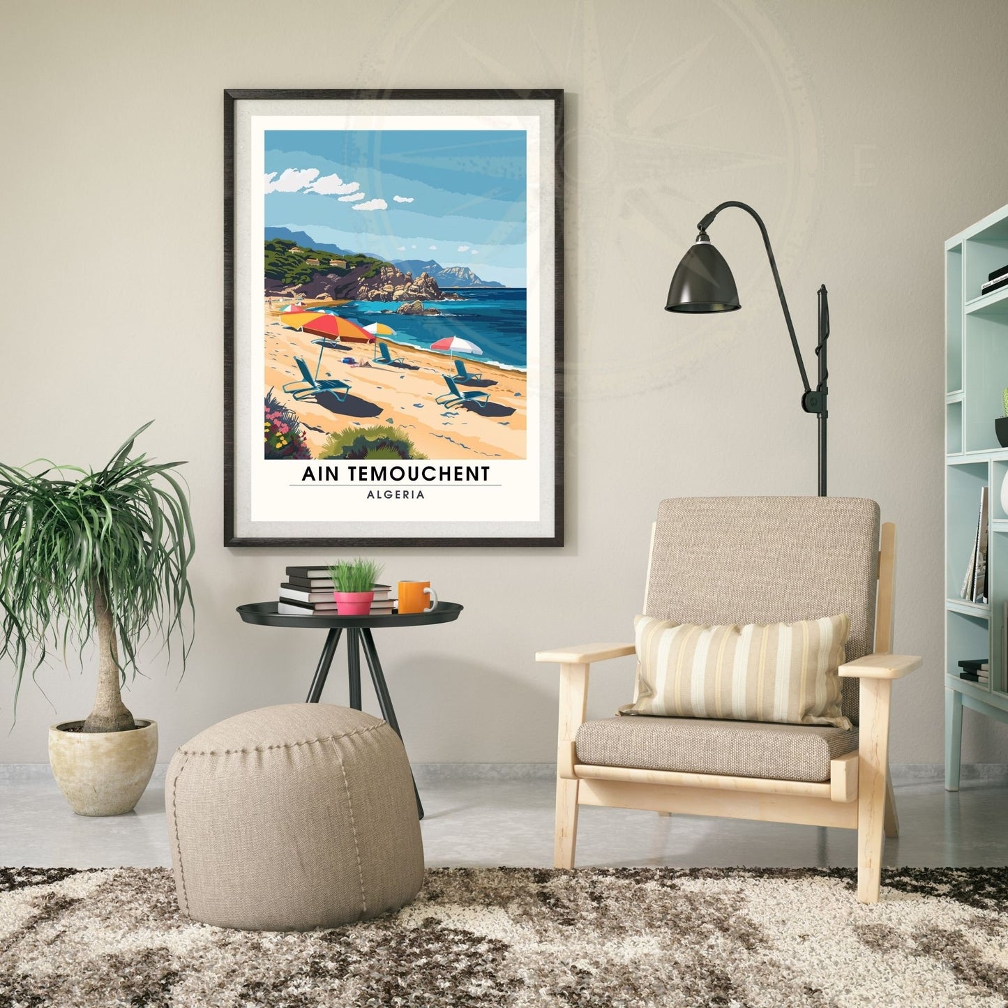 Affiche Ain Témouchent, Algérie | Affiche de voyage Algérie| Affiche Plage