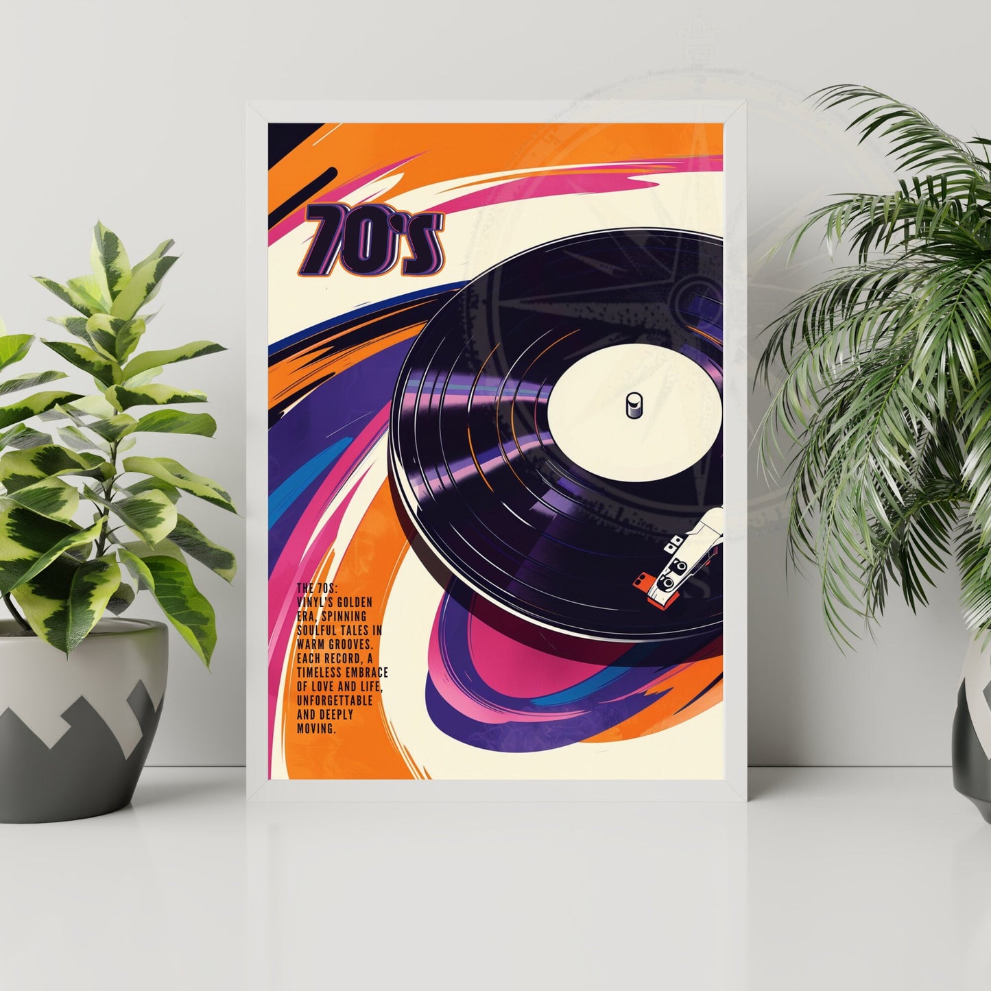 Affiche vintage disque vinyle | affiche années 70 | 70's