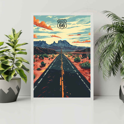 Affiche Route 66 | affiche de voyage route 66 | Affiche USA