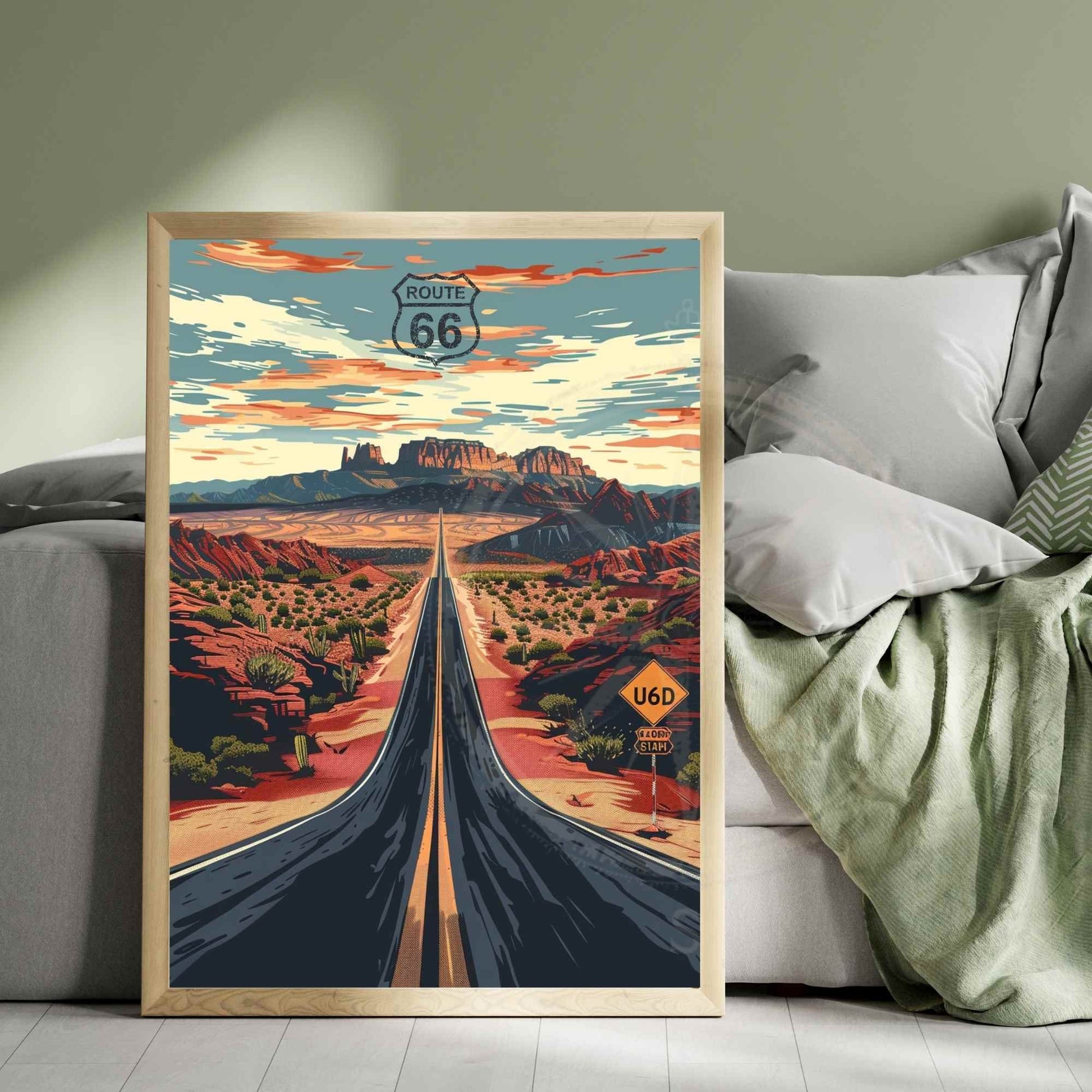 Affiche Route 66 | affiche de voyage route 66 | Affiche Amérique