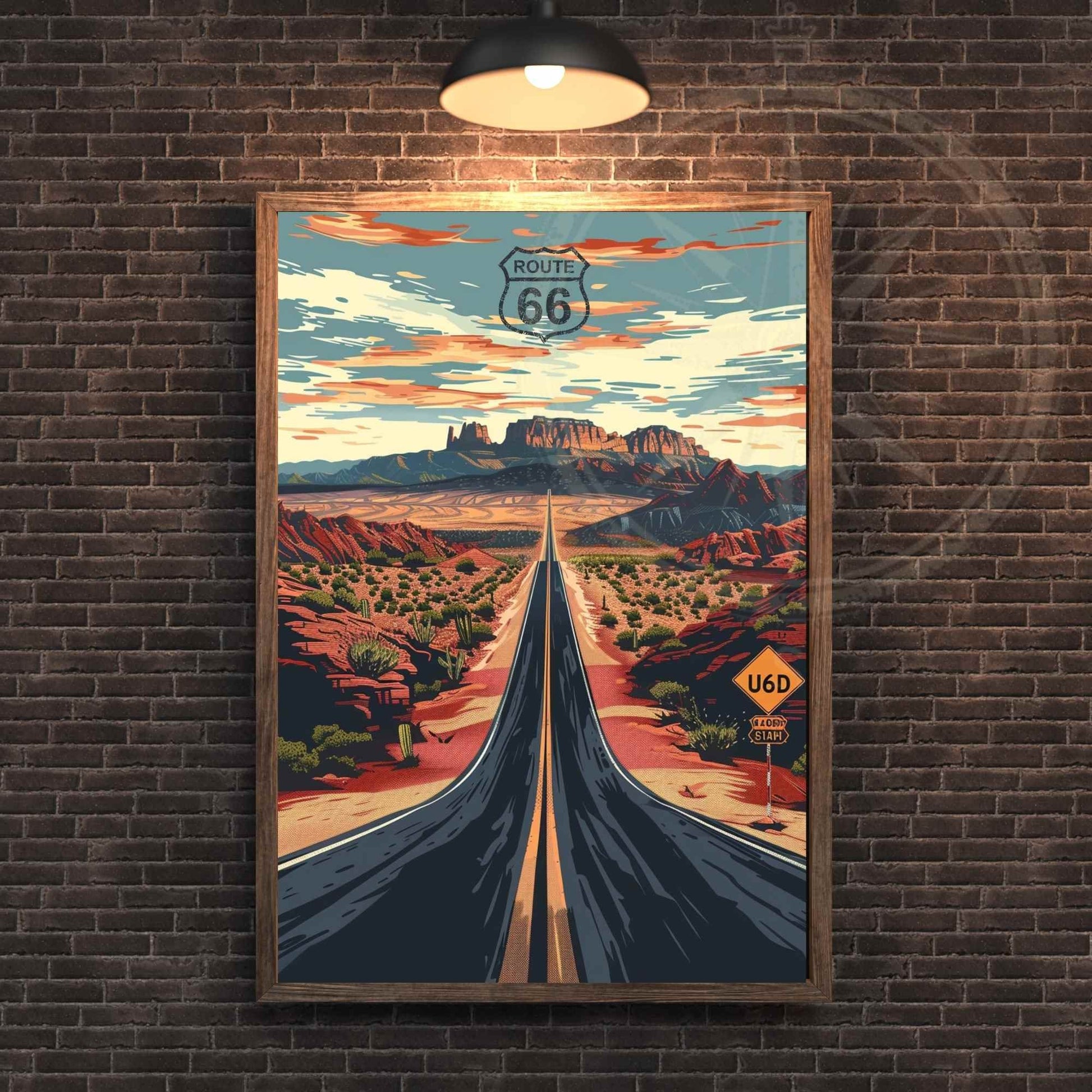 Affiche Route 66 | affiche de voyage route 66 | Affiche Amérique