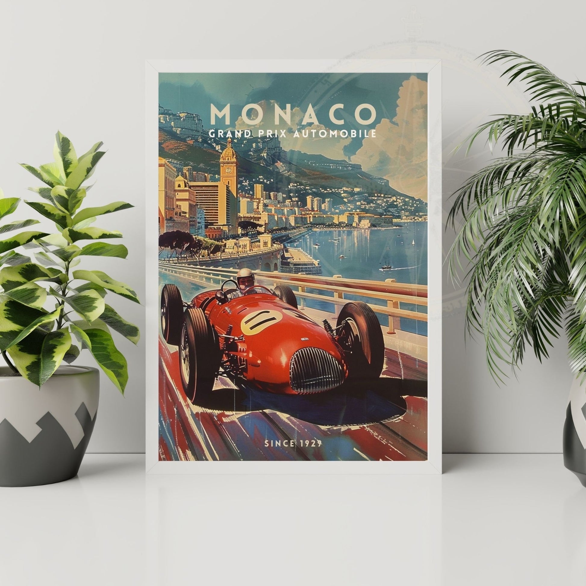 Impression Monaco Grand prix | Impression voiture vintage | Affiche Monaco | Affiche Grand prix Monaco