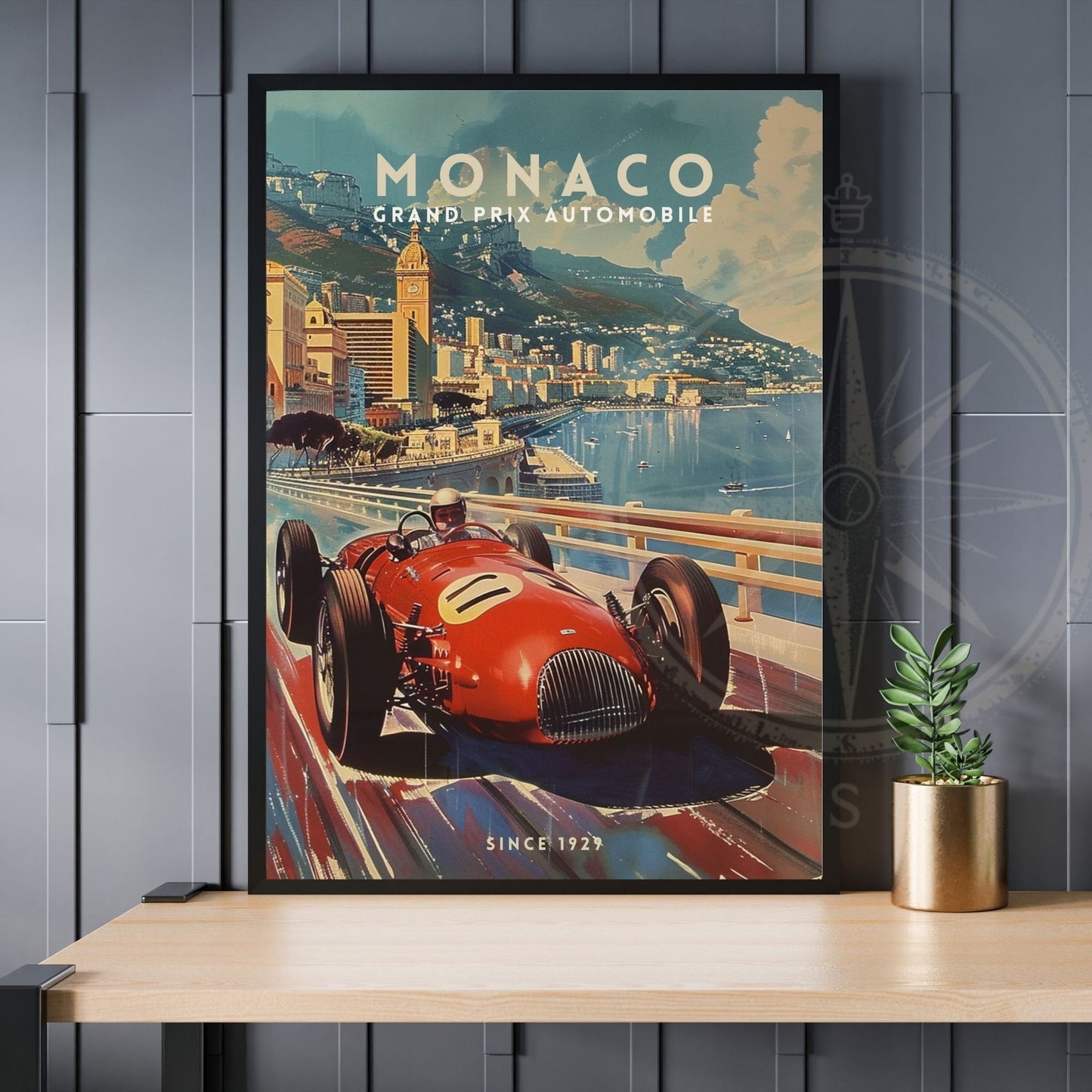 Impression Monaco Grand prix | Impression voiture vintage | Affiche Monaco | Affiche Grand prix Monaco