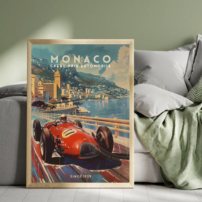 Impression Monaco Grand prix | Impression voiture vintage | Affiche Monaco | Affiche Grand prix Monaco