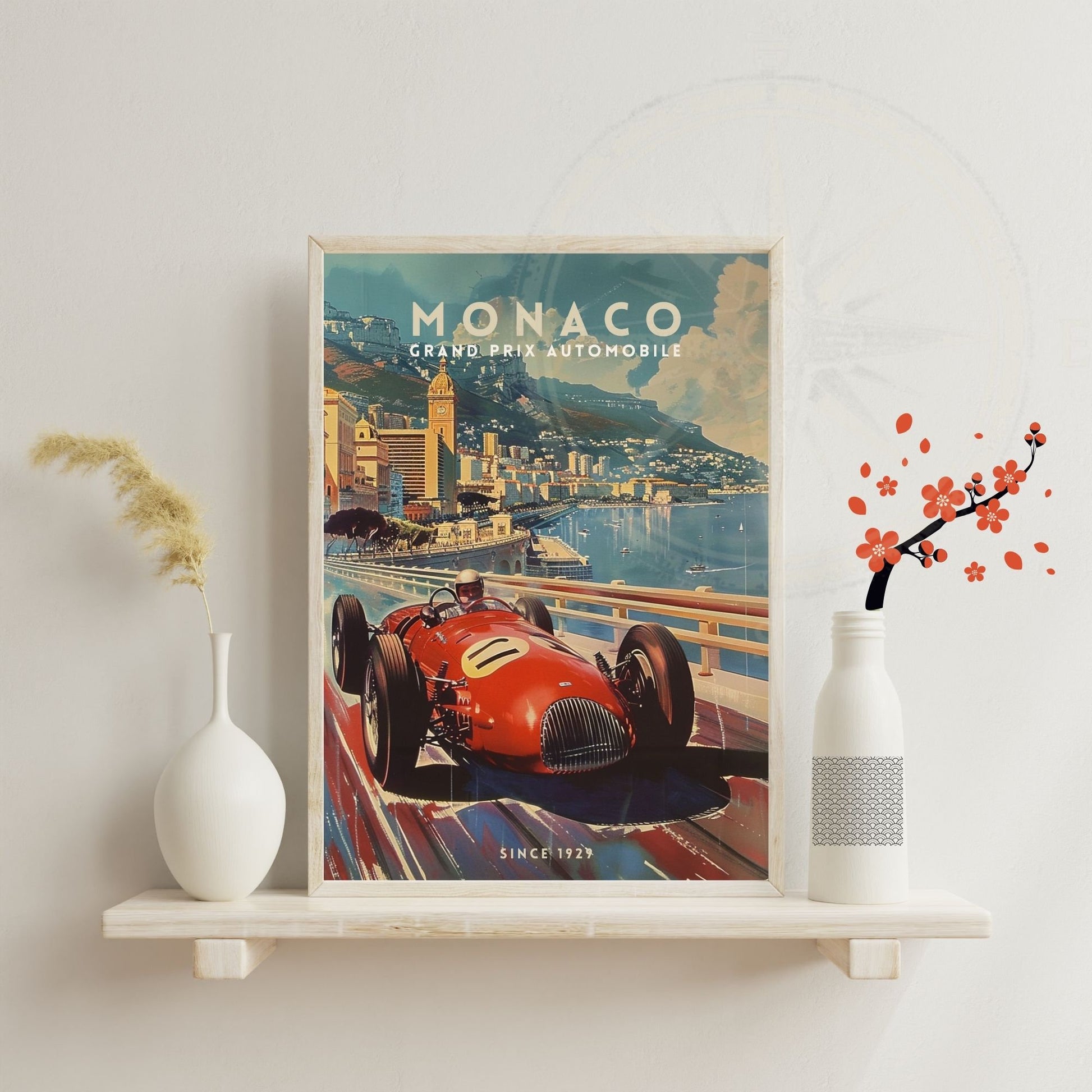 Impression Monaco Grand prix | Impression voiture vintage | Affiche Monaco | Affiche Grand prix Monaco