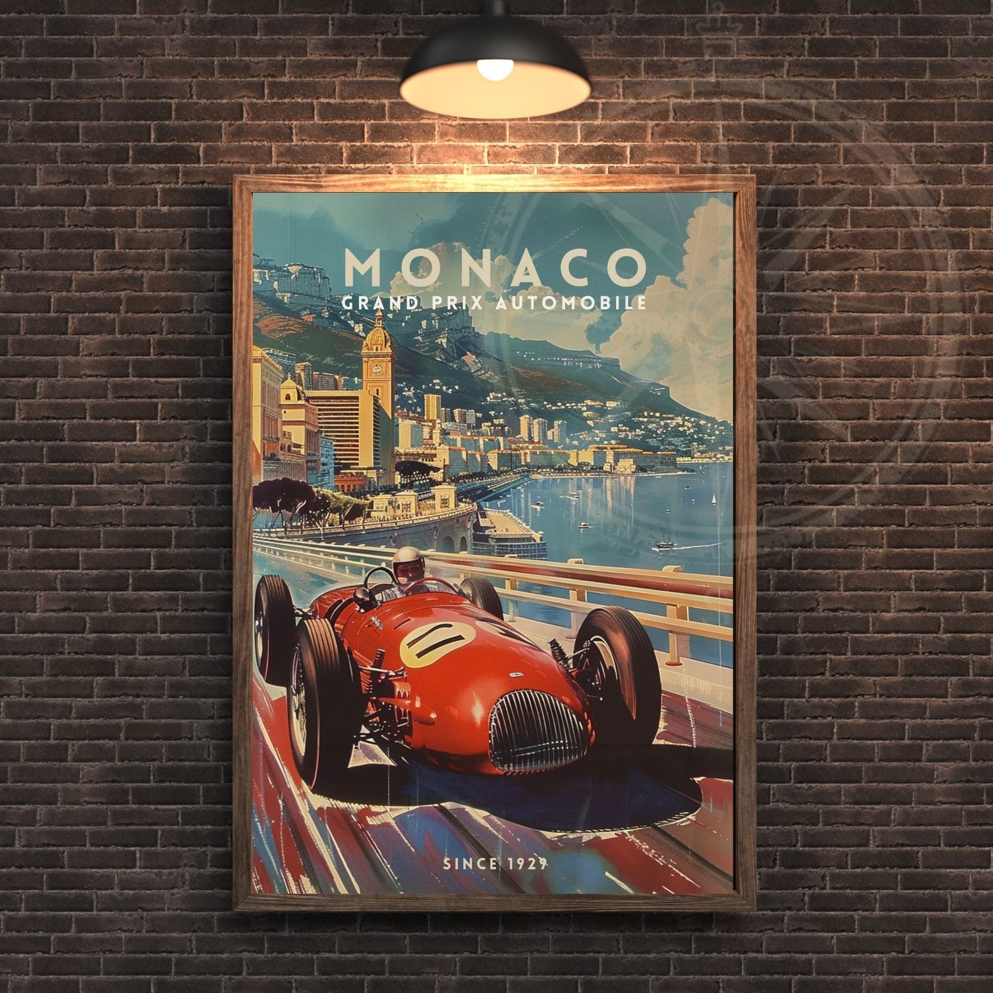 Impression Monaco Grand prix | Impression voiture vintage | Affiche Monaco | Affiche Grand prix Monaco