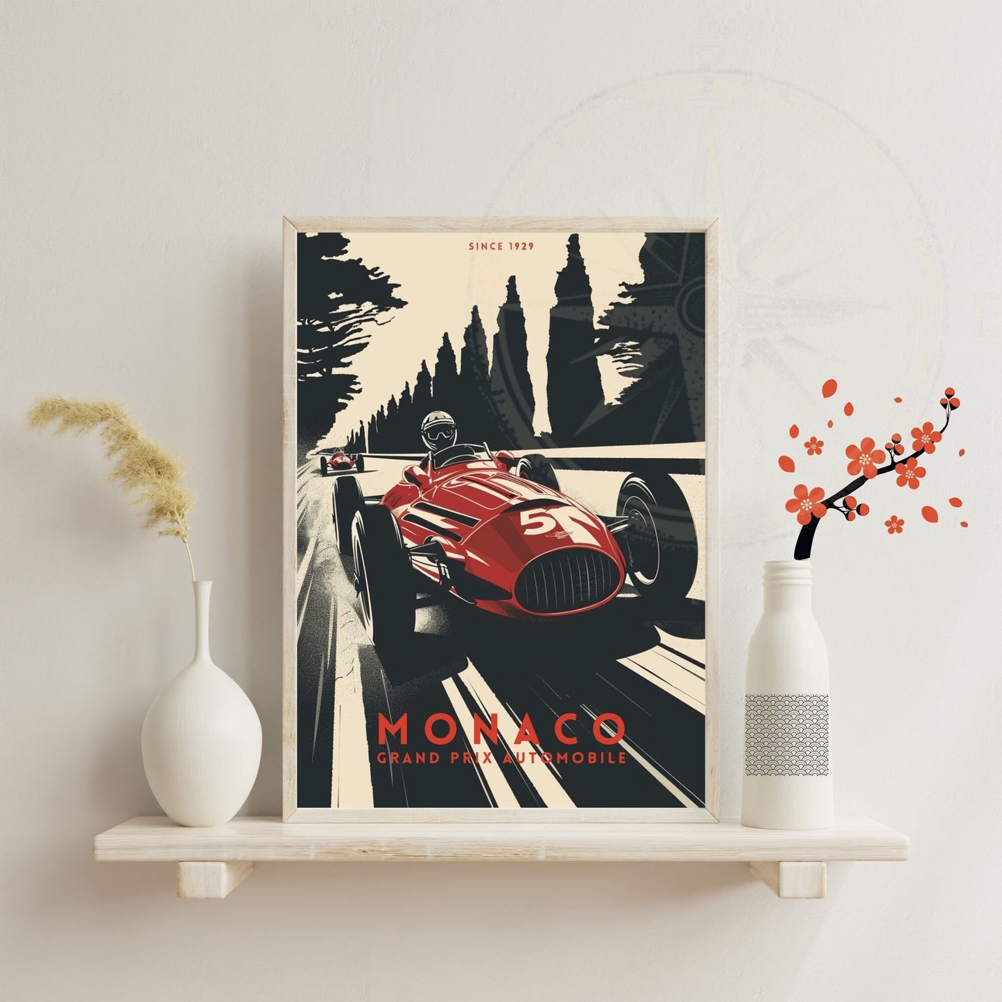 Impression Monaco Grand prix | Impression voiture vintage | Affiche Monaco | Affiche Grand prix Monaco