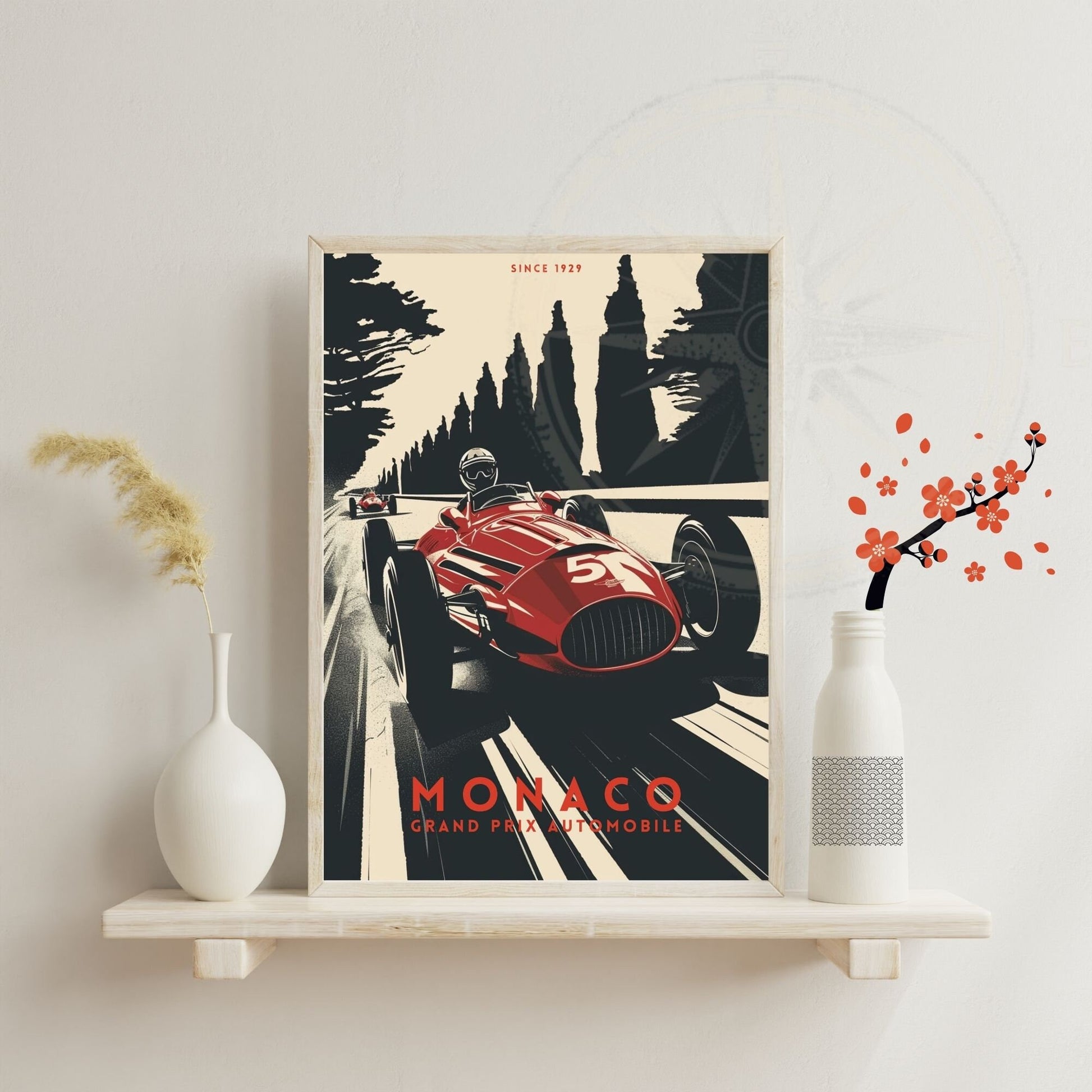 Impression Monaco Grand prix | Impression voiture vintage | Affiche Monaco | Affiche Grand prix Monaco