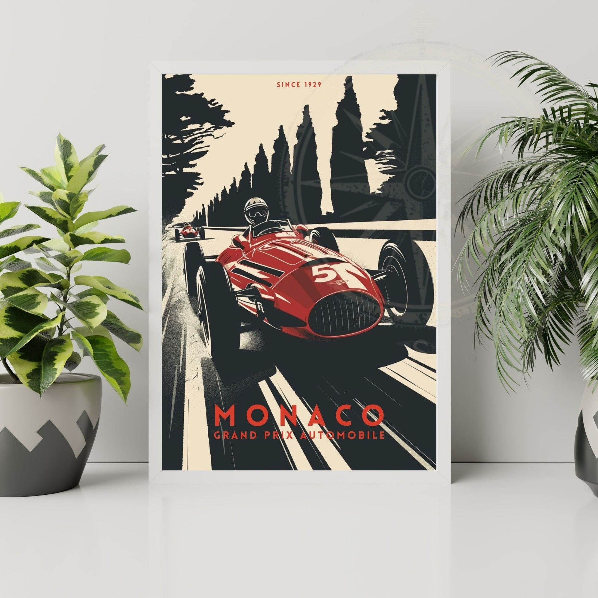 Impression Monaco Grand prix | Impression voiture vintage | Affiche Monaco | Affiche Grand prix Monaco