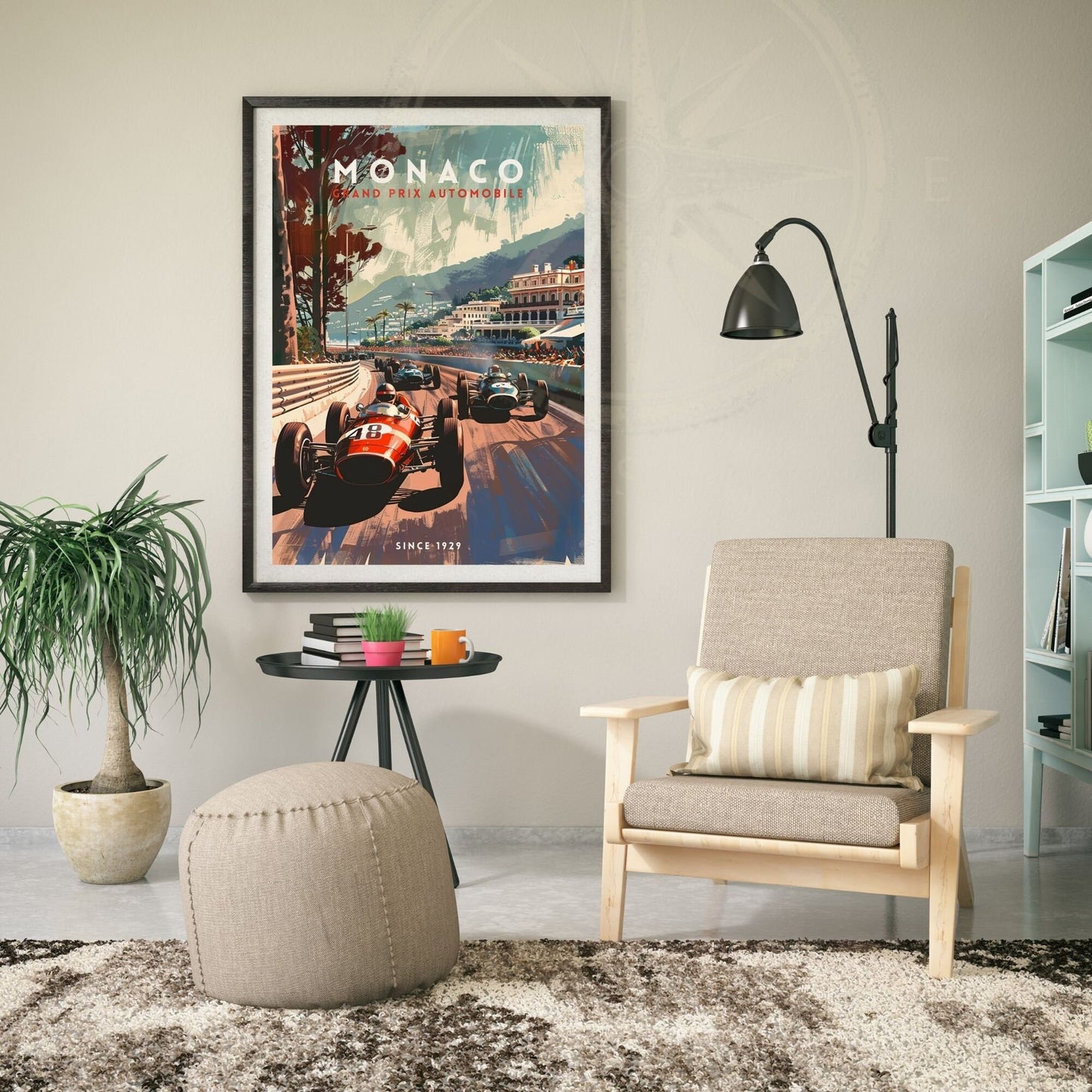 Impression Monaco Grand prix | Impression voiture vintage | Affiche Monaco | Affiche Grand prix Monaco