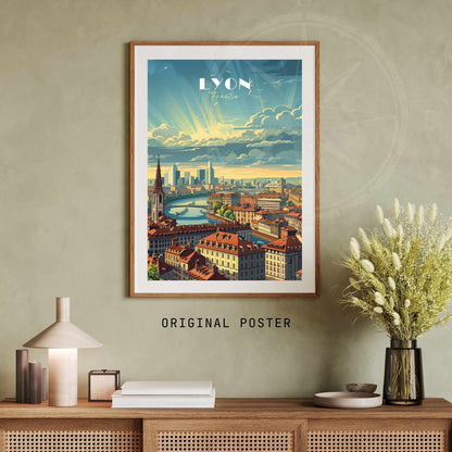 Impression Lyon | Affiche de Voyage Lyon | Affiche Lyon, France