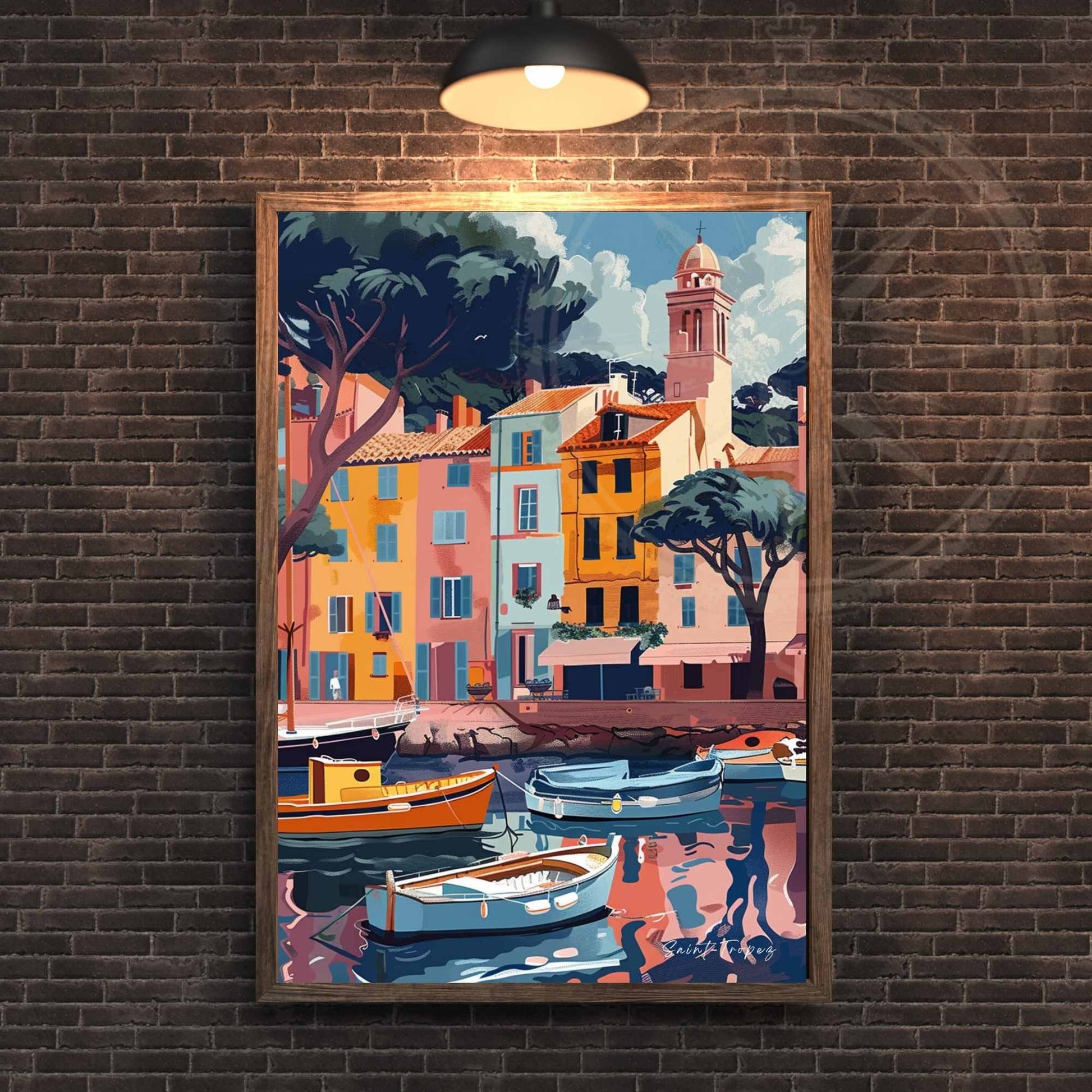 Affiche Saint-Tropez - impression de voyage Saint-Tropez, France