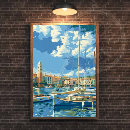 Affiche Saint-Tropez - impression de voyage Saint-Tropez, France