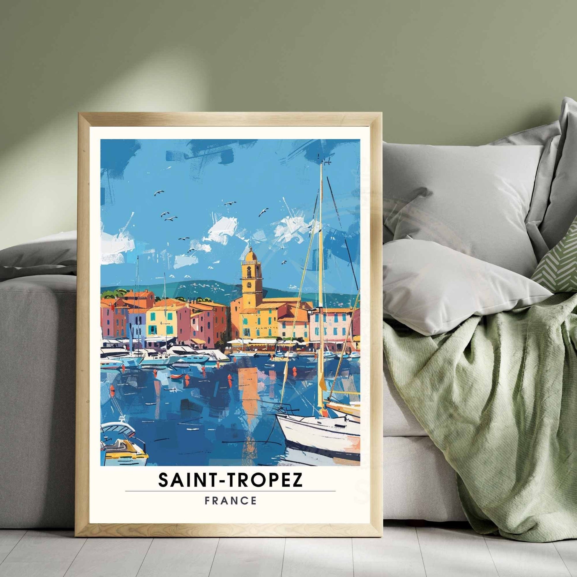 Affiche Saint-Tropez - impression de voyage Saint-Tropez, France - Port de Saint-Tropez