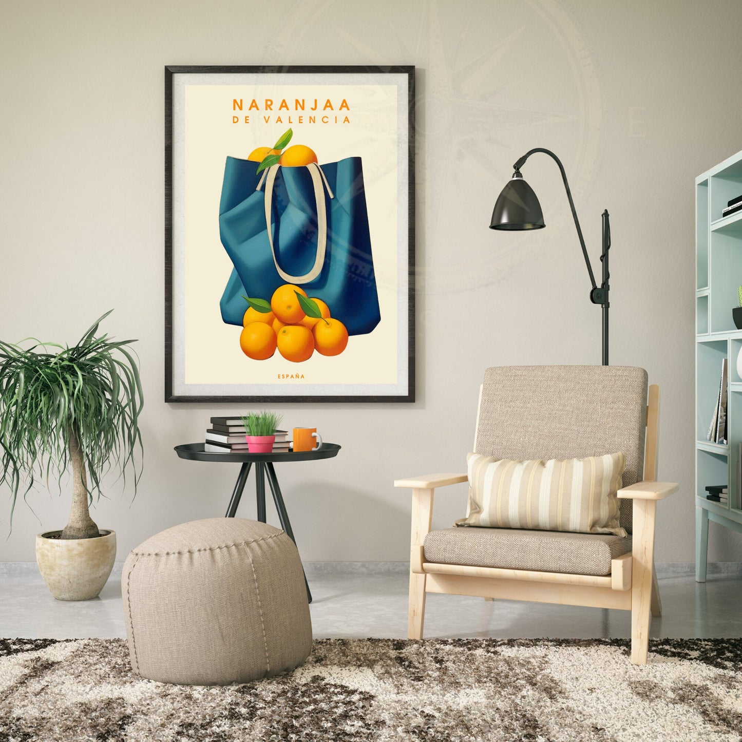 Affiche Orange de Valence - impression de voyage Valence, Orange de Valence, Espagne - Affiche fruit