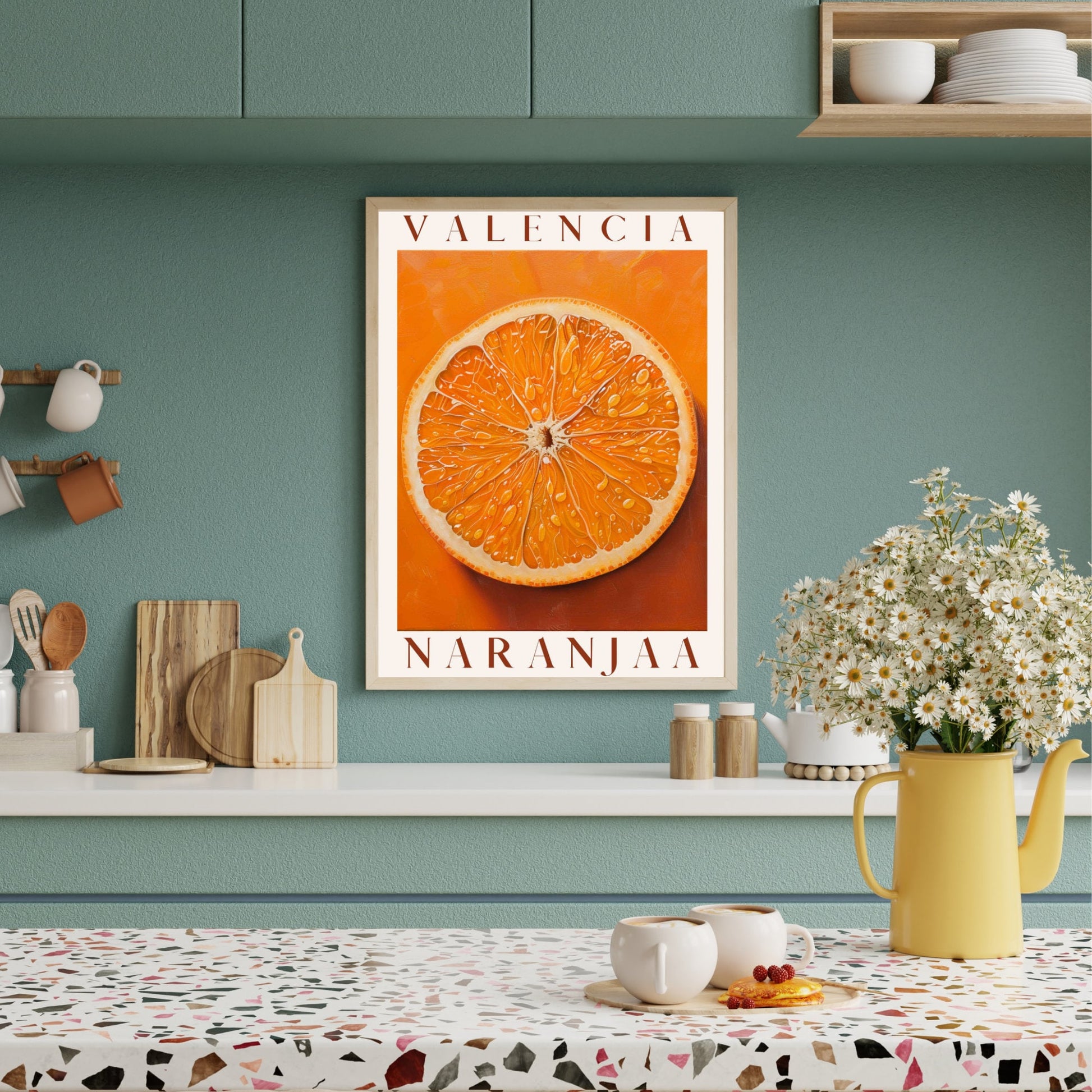 Affiche Orange de Valence - impression de voyage Valence - affiche Orange de Valence, Espagne - Affiche fruit