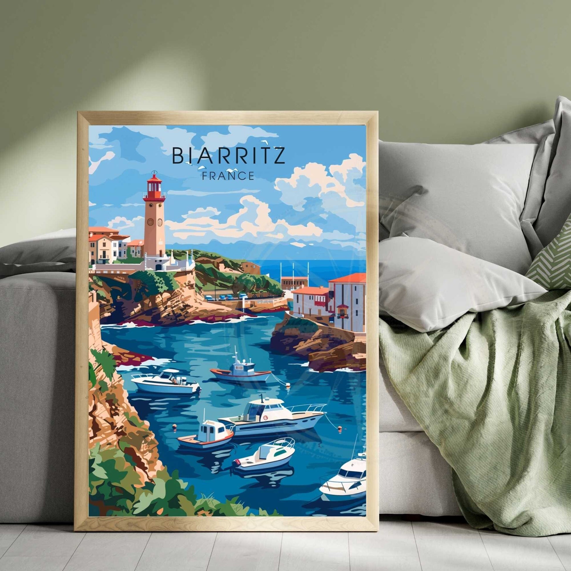 Affiche Biarritz - impression de voyage Biarritz, France