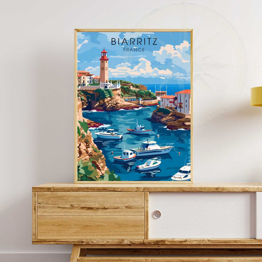 Affiche Biarritz - impression de voyage Biarritz, France