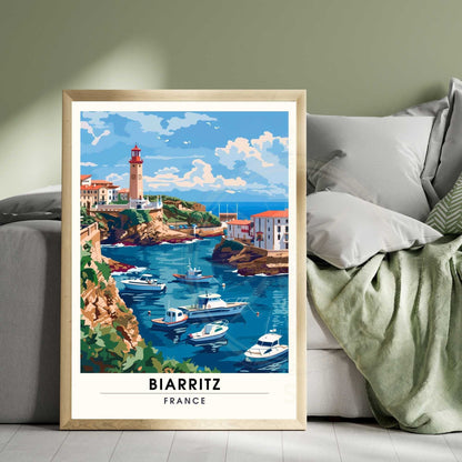 Affiche Biarritz - impression de voyage Biarritz, France