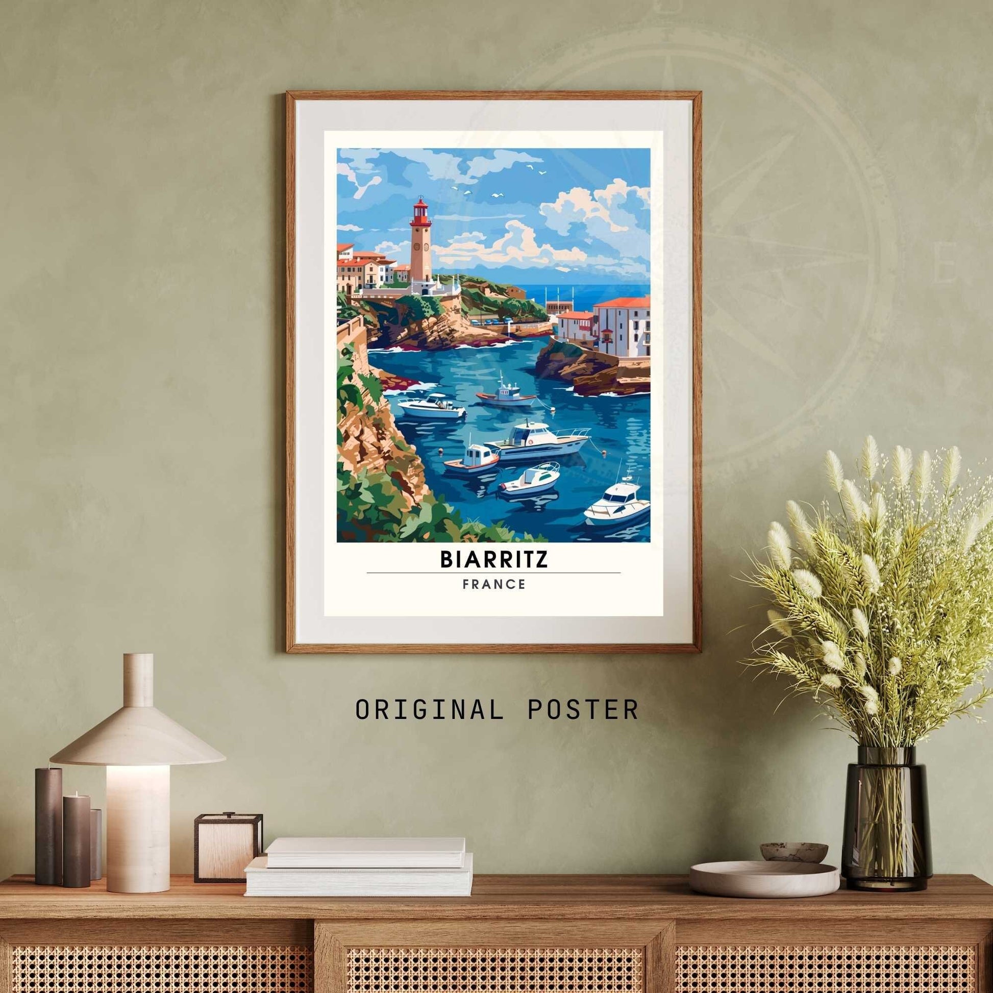 Affiche Biarritz - impression de voyage Biarritz, France