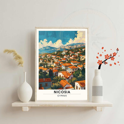 Affiche Nicosie - impression de voyage Nicosie, Chypre - Vue de ciel