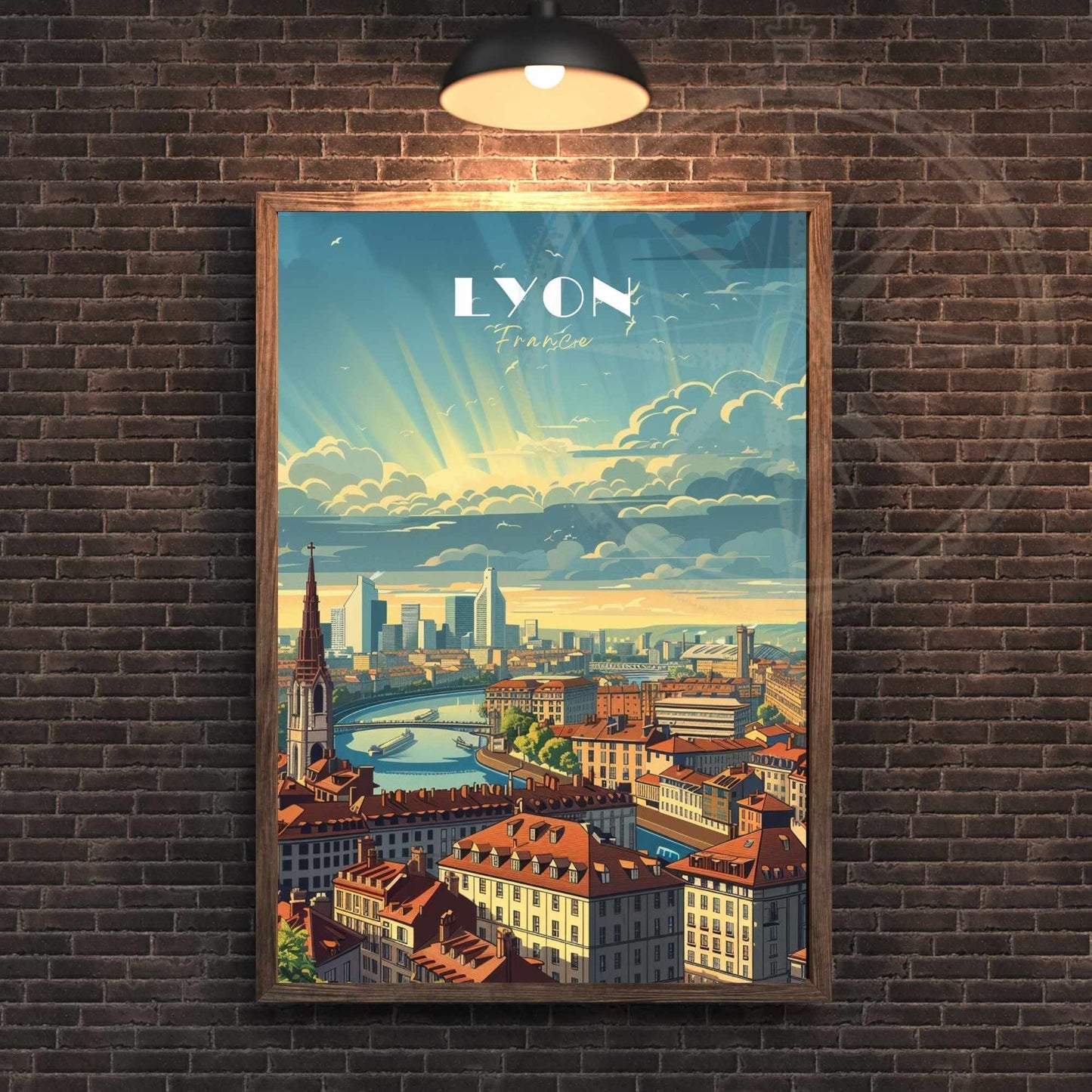 Impression Lyon | Affiche de Voyage Lyon | Affiche Lyon, France