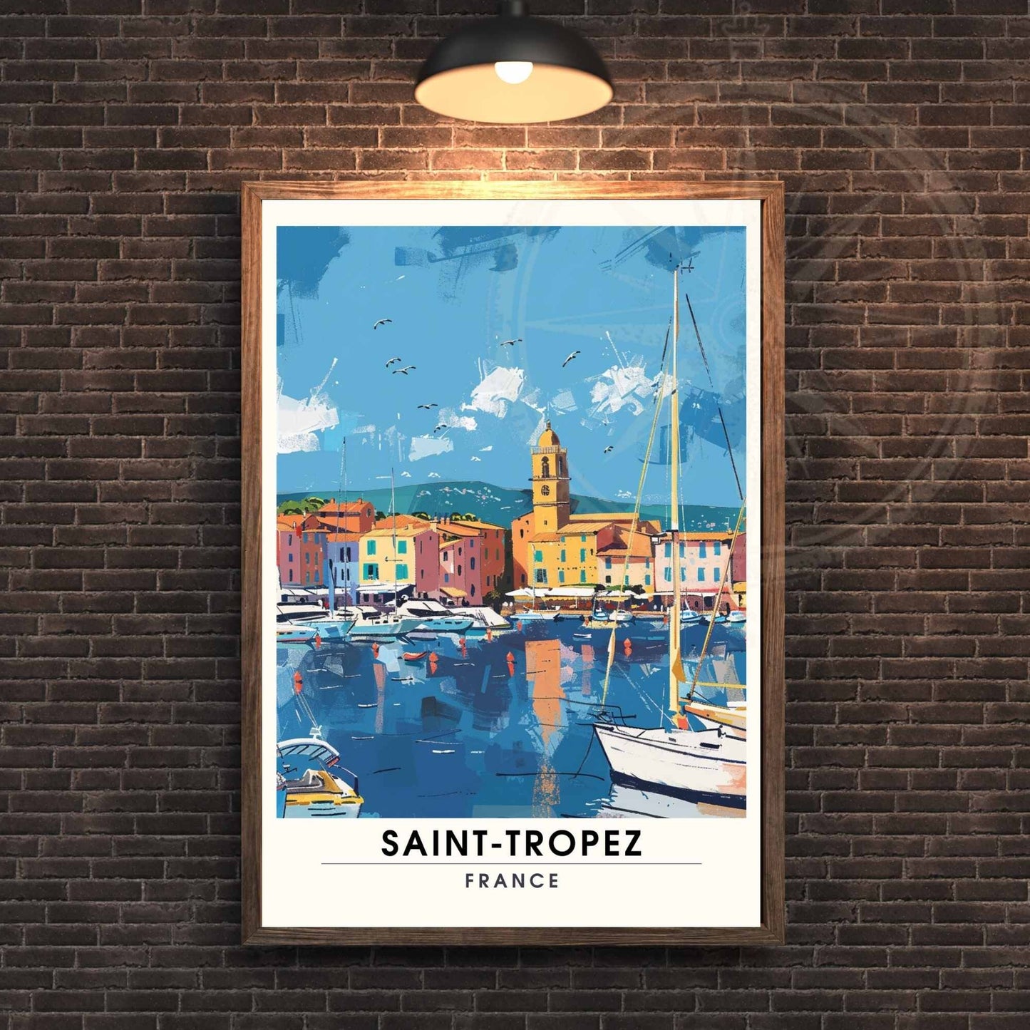 Affiche Saint-Tropez - impression de voyage Saint-Tropez, France - Port de Saint-Tropez