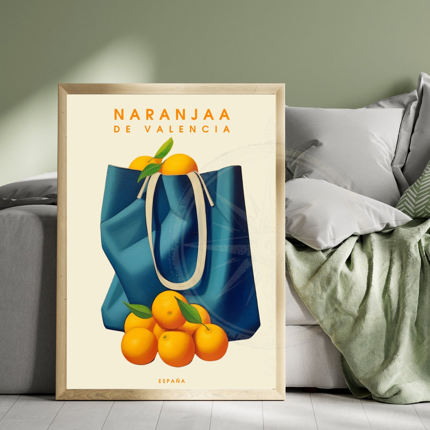 Affiche Orange de Valence - impression de voyage Valence, Orange de Valence, Espagne - Affiche fruit