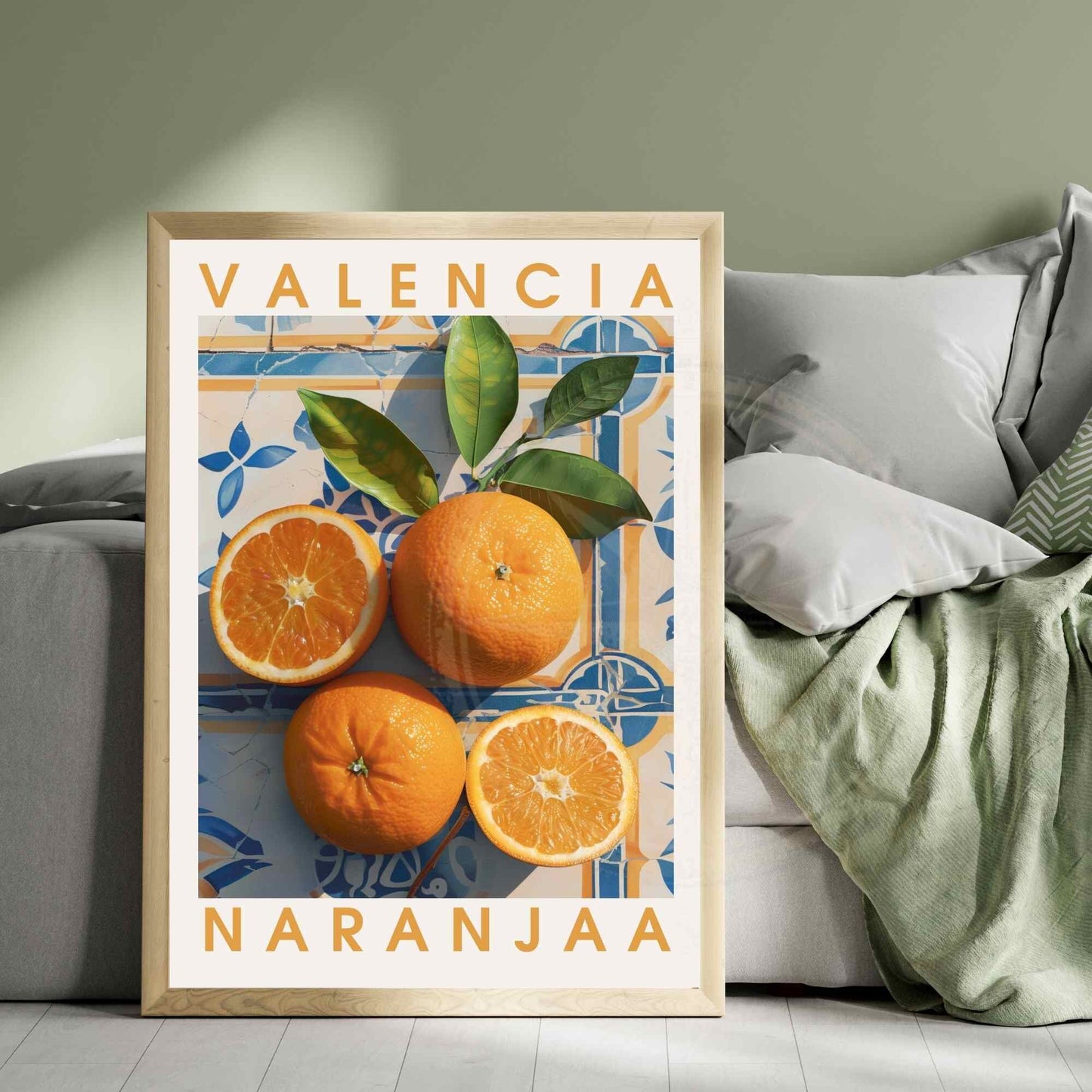 Affiche Orange de Valence - impression de voyage Valence - Affiche Orange de Valence, Espagne - Affiche cuisine